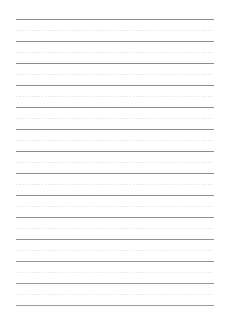 空白田字格图片，灰色线条，无姓名班级日期栏，A4 纵向